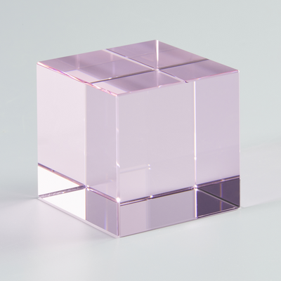 Glass cube pink MSCL 2, MSCL 4
