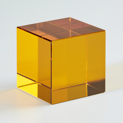 Glass cube orange MSCL 1, MSCL 2